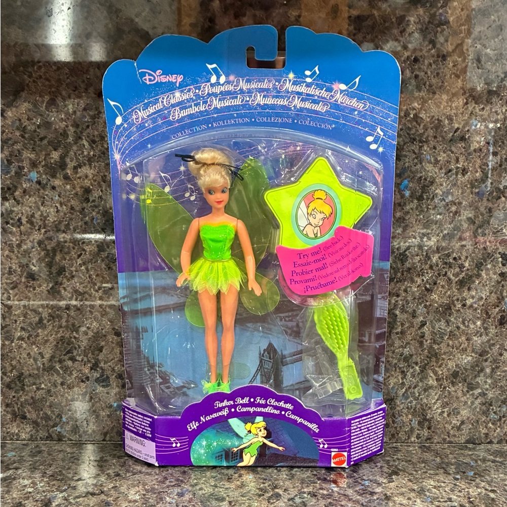 1994 NRFB Disney Tinker Bell Doll with Green Dress and Wings